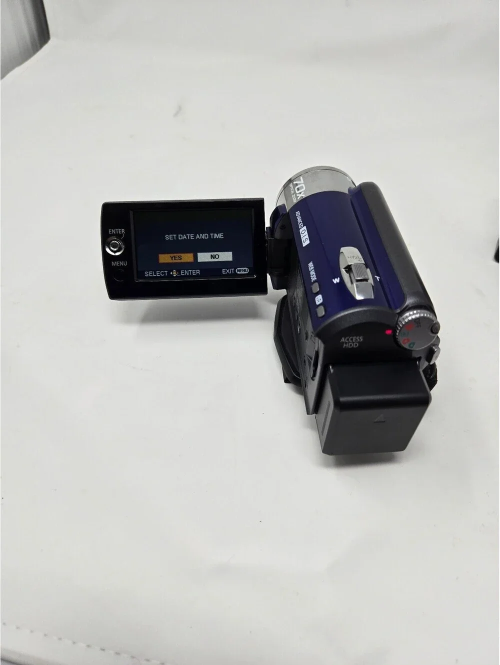 Panasonic SDR-H80 Blue Digital Camcorder | 60GB HDD, 70x Optical Zoom, Tested